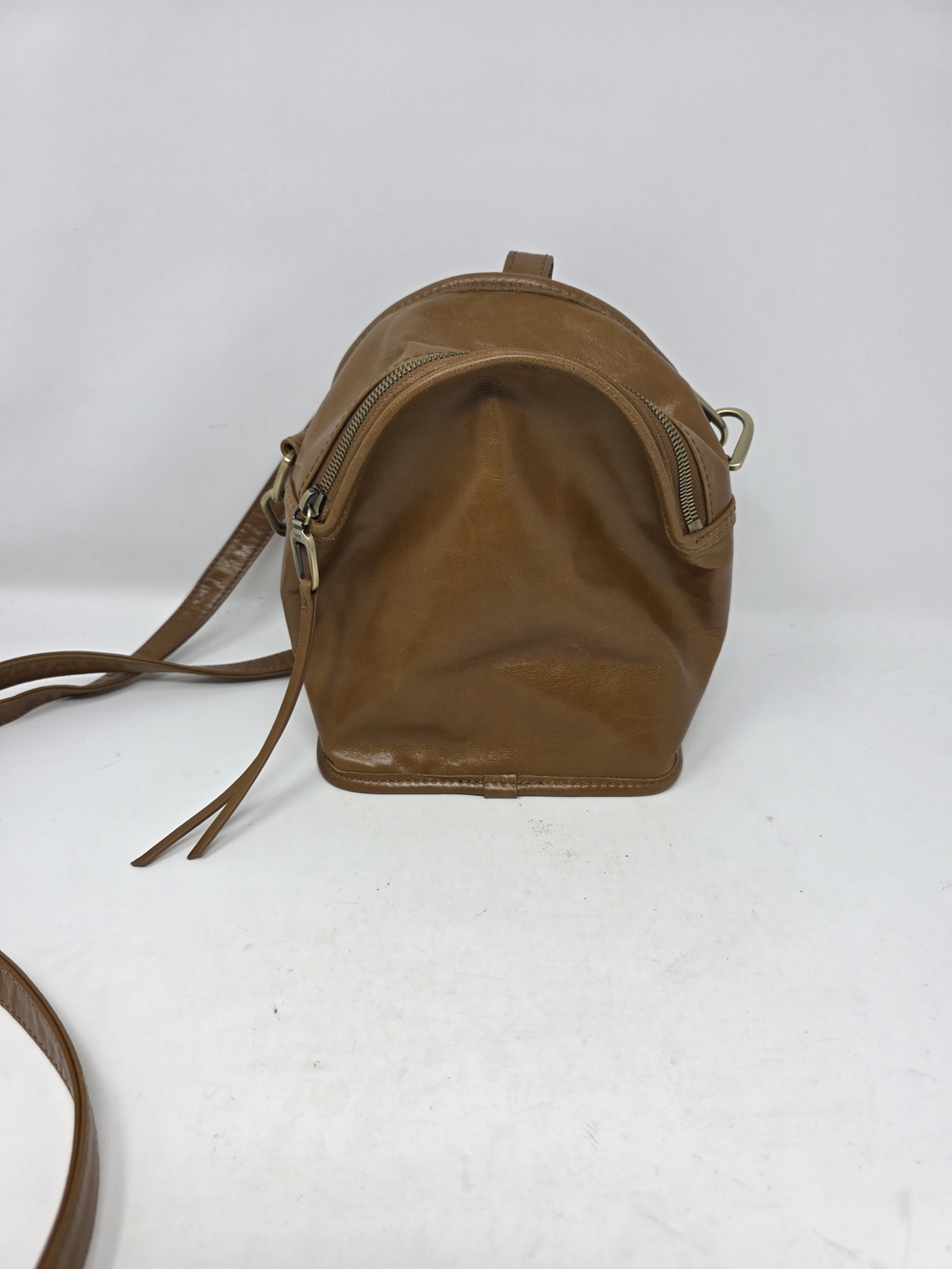 HOBO Fern Leather Crossbody Bag Tan Camel Brown Convertible Mini Backpack